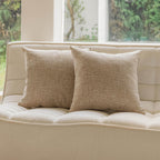 Home Brilliant 24X24 Throw Pillow Covers Linen Textured Fall Throw Pillow Covers Neutral Decorative Pillow Cases For Couch Sofa