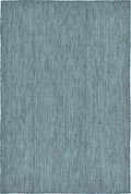 Unique Loom Collection Casual Transitional Solid Heathered Indoor/Outdoor Flatweave Area Rug (8' X 11' 4' Rectangle, Teal/Navy