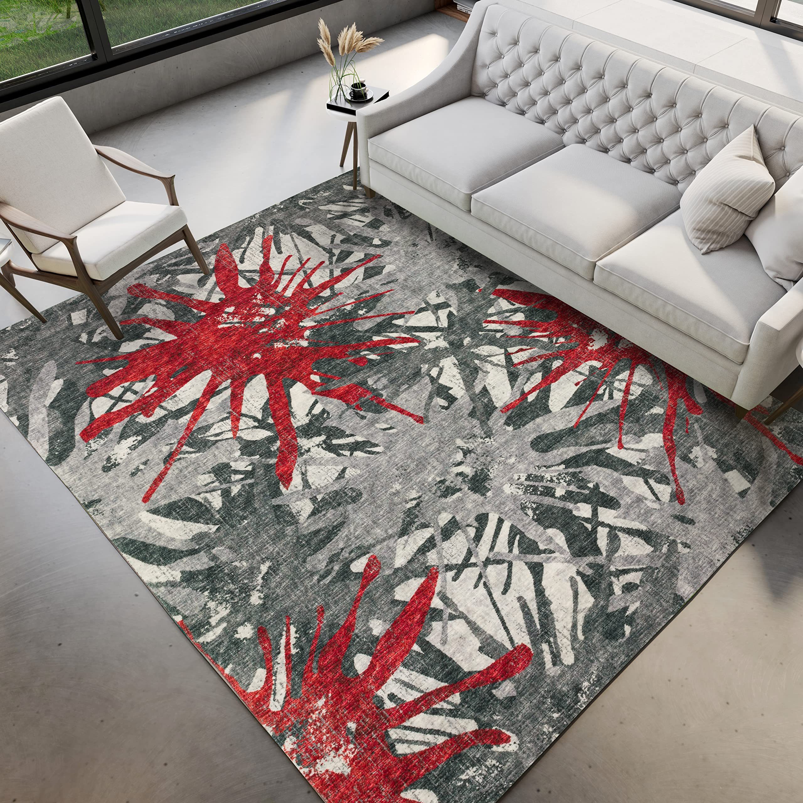 Dalyn Rugs Brisbane Br6 Dynamic Color Splash Scarlet 5' X 7'6"