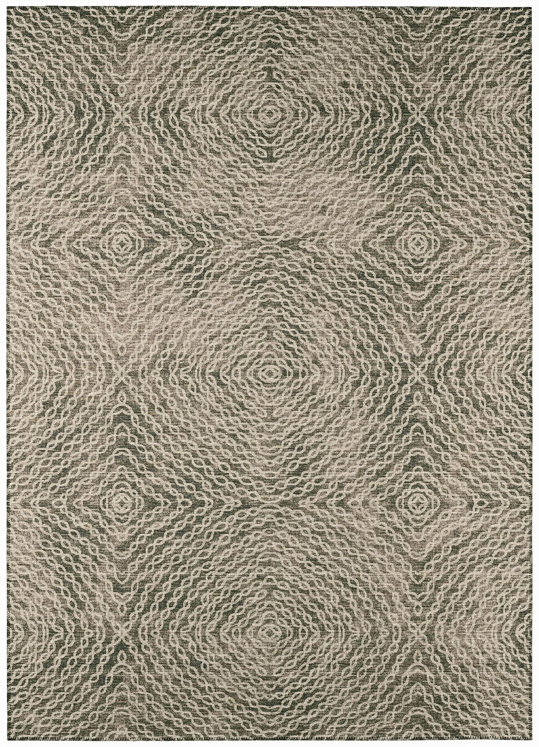 Addison Rugs Bravado Abv33 Mocha 8' X 8' Indoor Outdoor Round Rug, Easy Clean, Machine Washable, Non Shedding, Bedroom, Entry, Living Room, Dining Room, Kitchen, Patio Rug