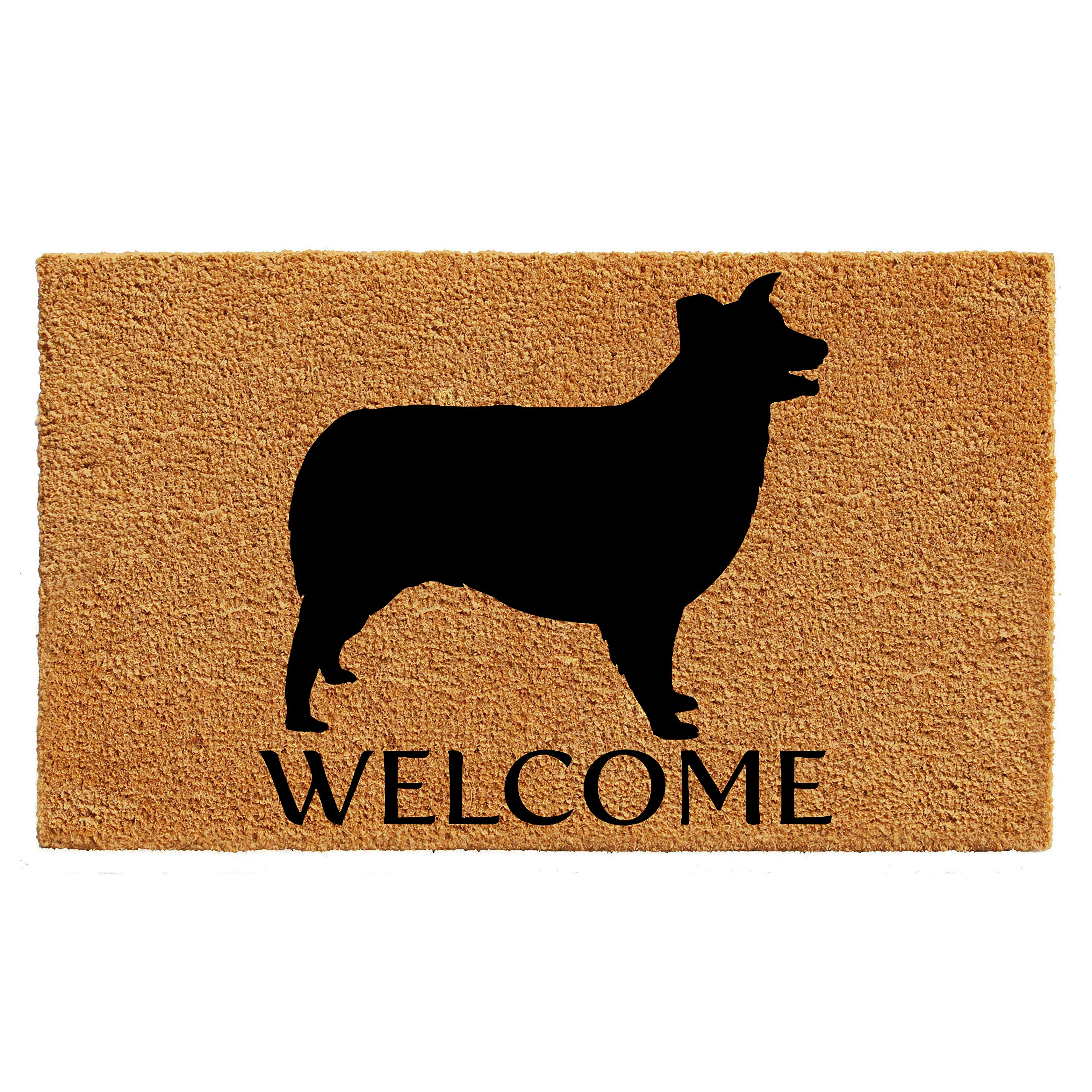 Calloway Mills Az105752436 Border Collie Doormat, 24' X 36', Natural/Black