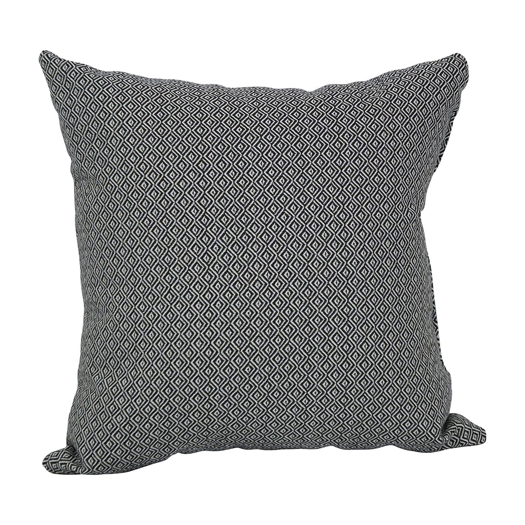 Blazing Needles Square Polyester Jacquard Throw Pillow, 17", Hazeltsb Domino