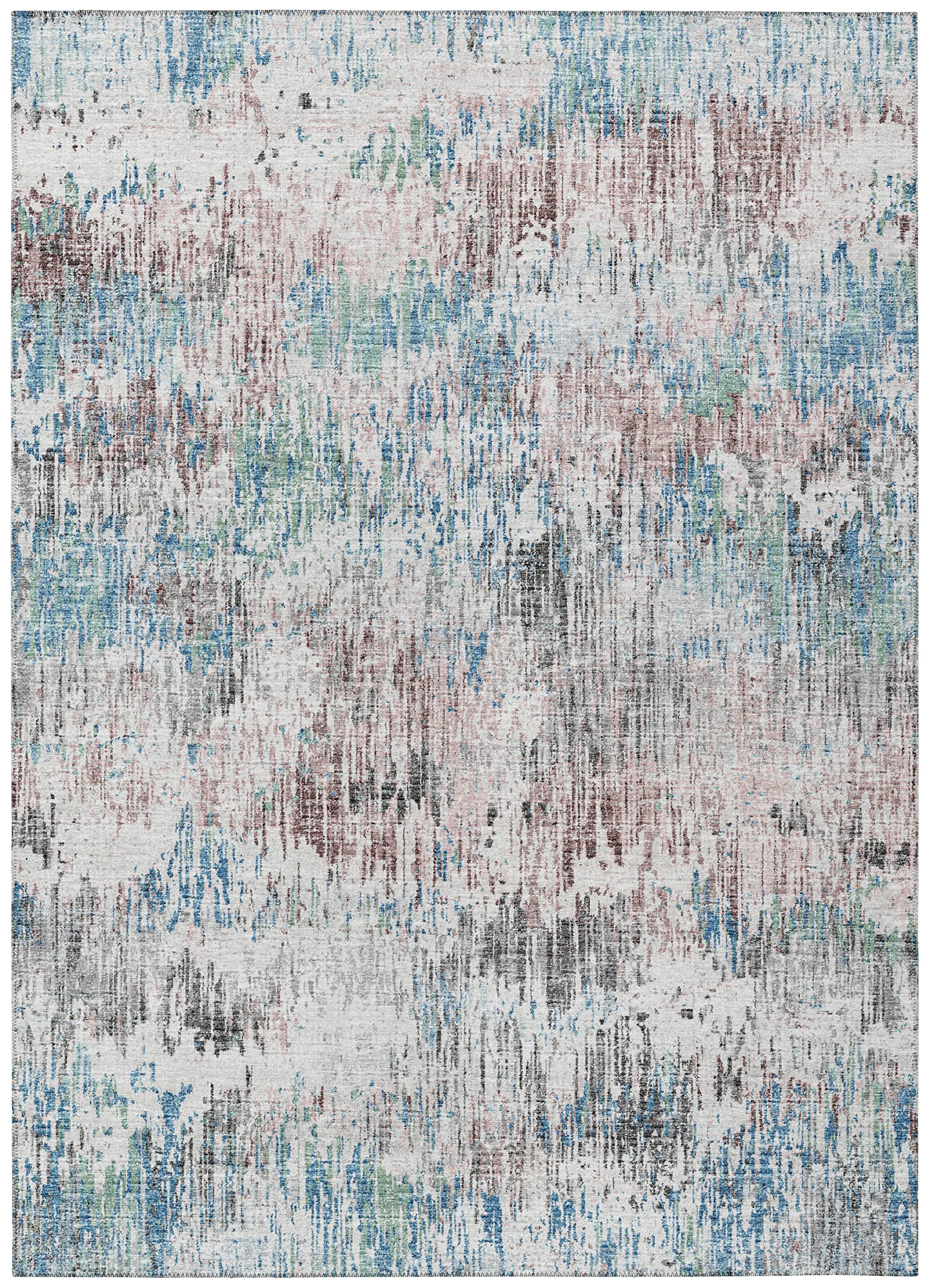 Addison Rugs Indoor/Outdoor Accord Aac31 Multi Washable 5' X 7'6" Indoor Outdoor Area Rug, Easy Clean, Machine Washable, Non Shedding, Bedroom, Living Room, Dining Room, Kitchen, Patio Rug