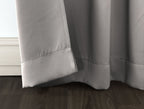 Sun Zero Easton Energy Saving Blackout Rod Pocket Curtain Panel, 40' X 84', Gray