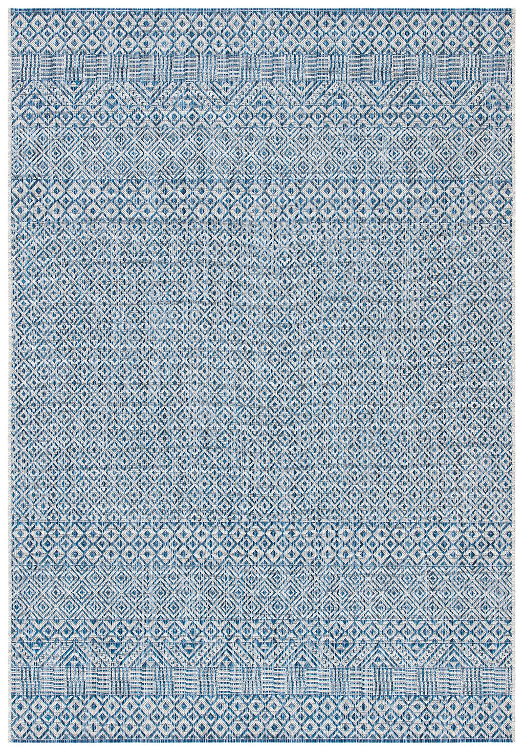 Safavieh Courtyard Collection 2'7' X 5' Grey/Blue Cy8235 Indoor-Outdoor Waterproof Easy-Cleaning Patio Backyard Mudroom Area-Rug