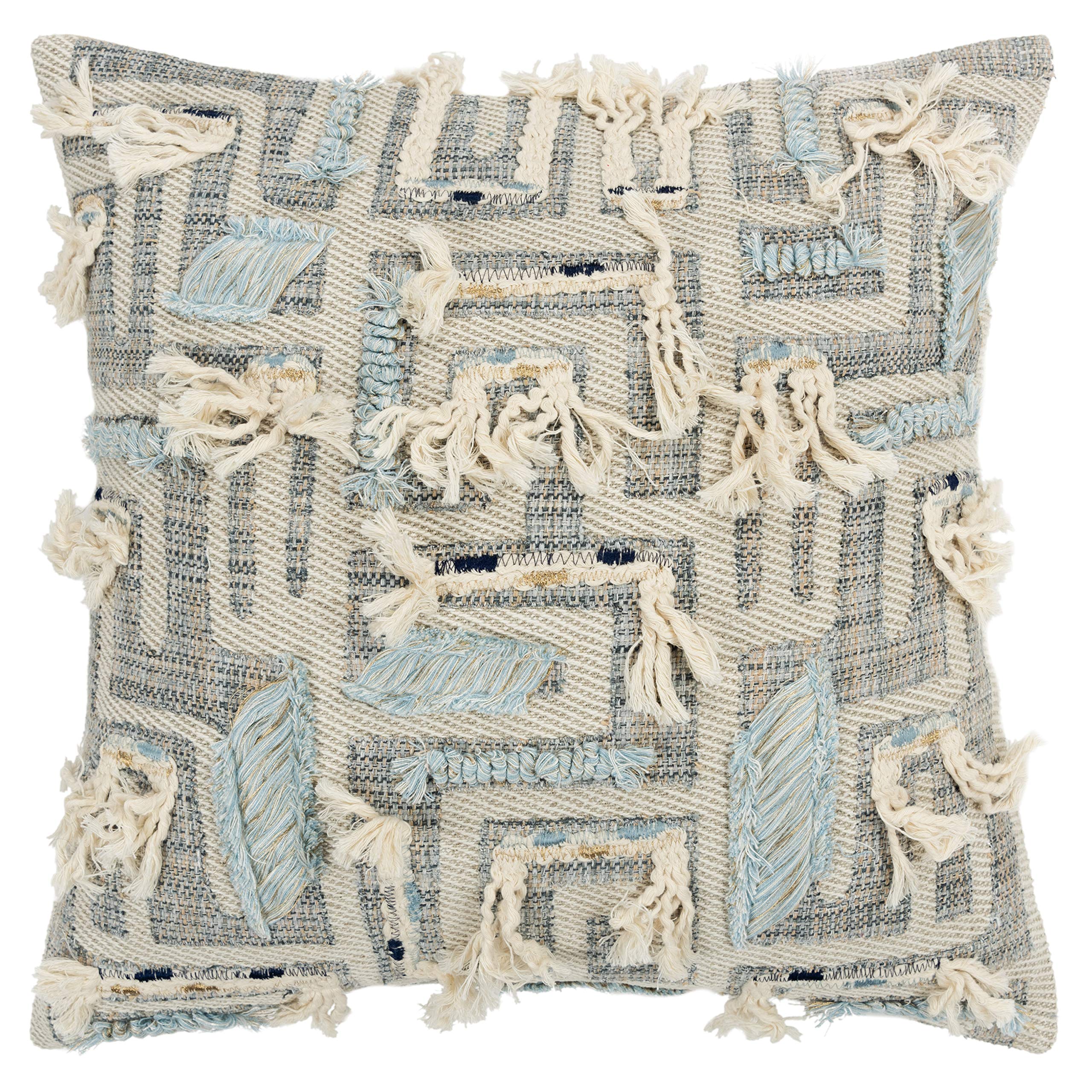 Rizzy Home Abstract 20" x 20" Poly Filled Pillow with Cotton Cover-Gray