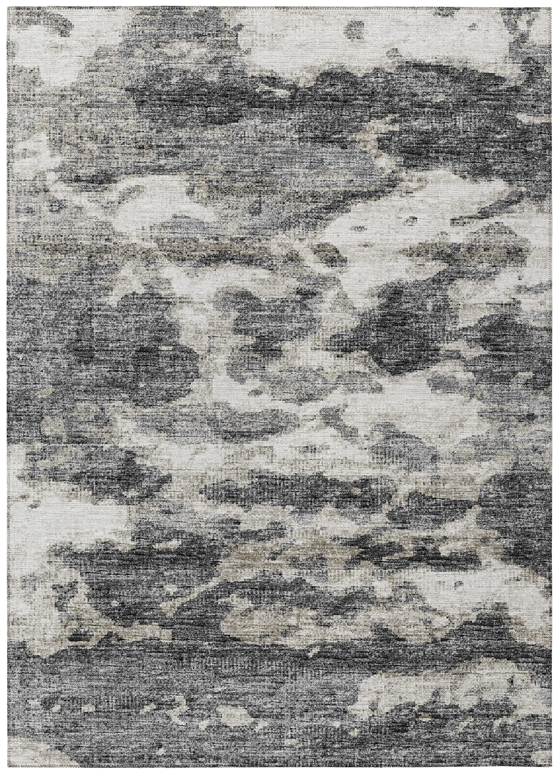 Addison Rugs Indoor/Outdoor Accord Aac36 Black Washable 9' X 12' Indoor Outdoor Area Rug, Easy Clean, Machine Washable, Non Shedding, Bedroom, Living Room, Dining Room, Kitchen, Patio Rug