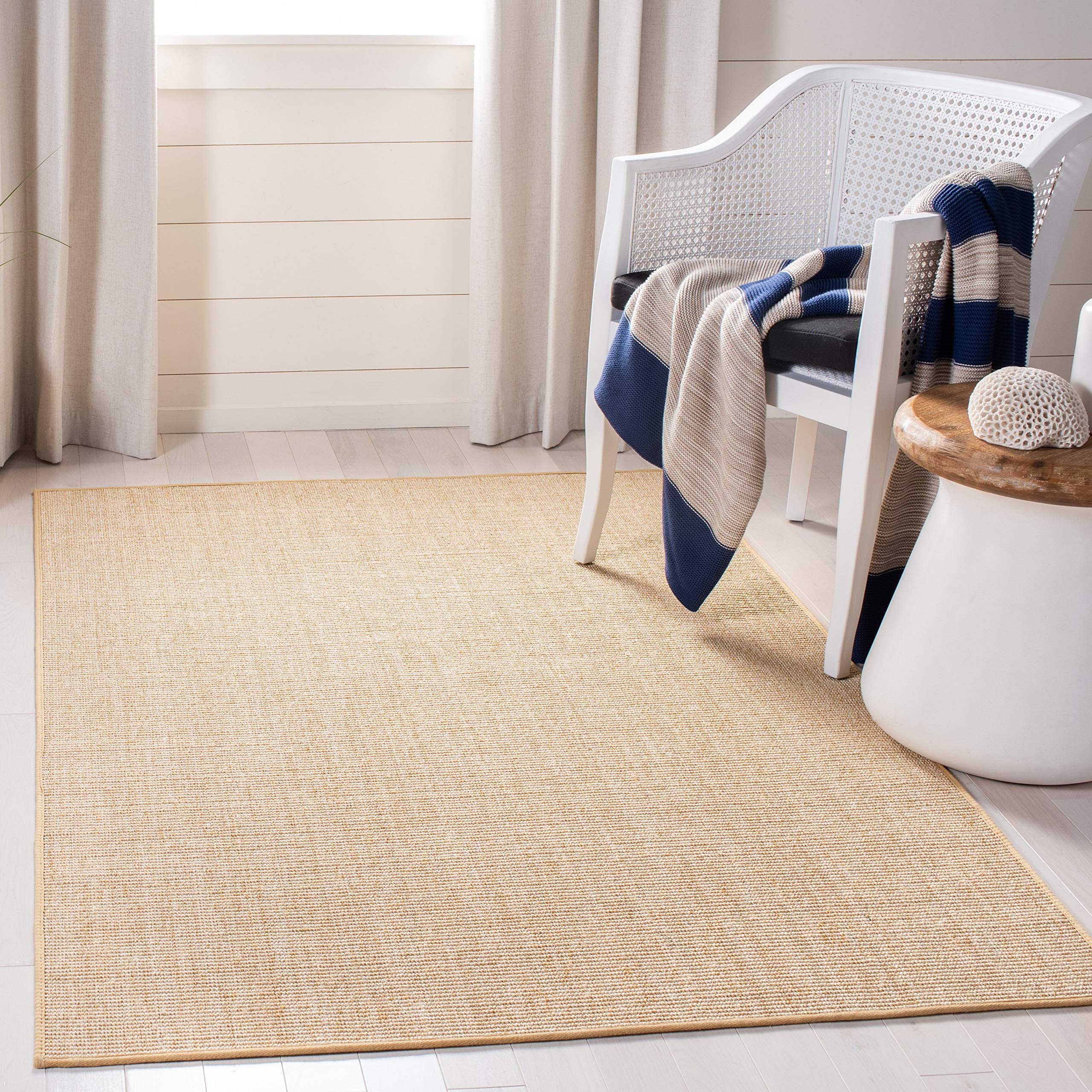 MARTHA STEWART x SAFAVIEH 6 x 9 Ivory MSR9501C Farmhouse Sisal & Jute Area Rug