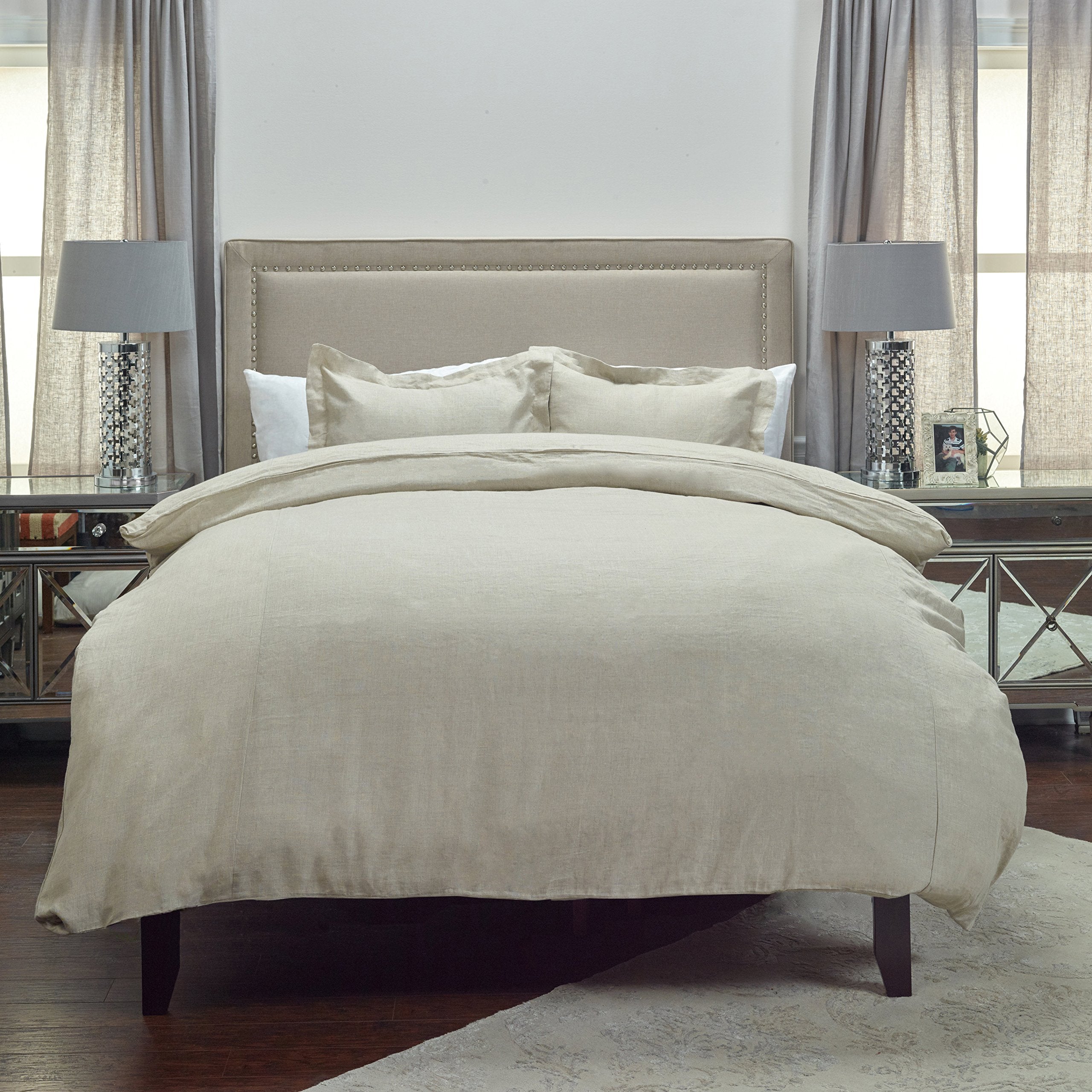 Rizzy Home | BT1759 | King Sham | 20"x36" Brown/Neutral/ Solid