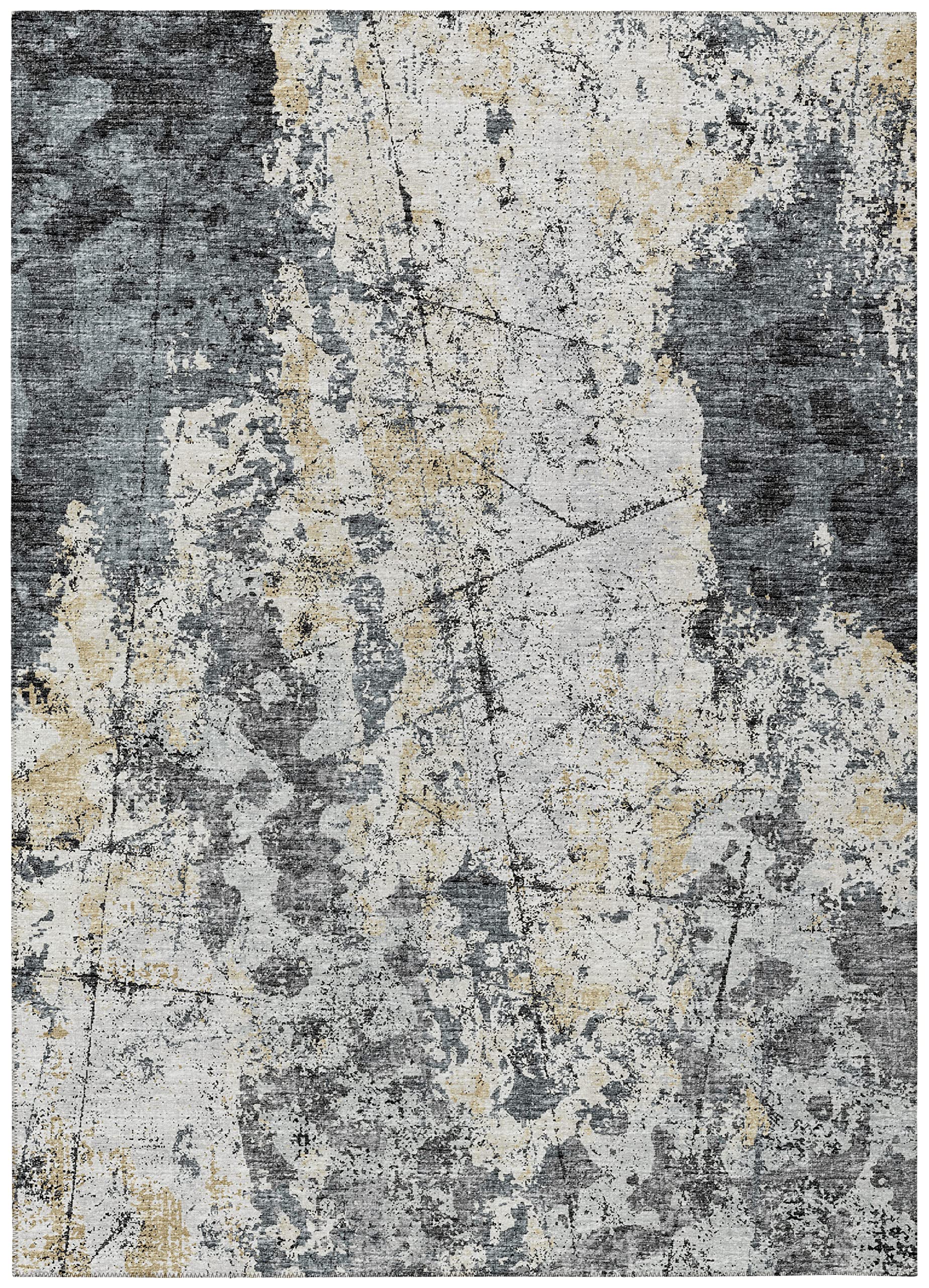 Addison Rugs Indoor/Outdoor Accord Aac33 Black Washable 9' X 12' Indoor Outdoor Area Rug, Easy Clean, Machine Washable, Non Shedding, Bedroom, Living Room, Dining Room, Kitchen, Patio Rug