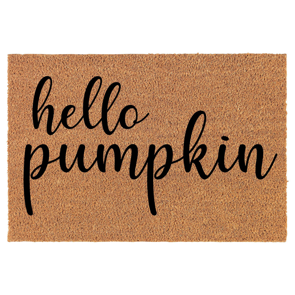 Doormat Natural Coco Coir Door Mat Hello Pumpkin (24' X 16')