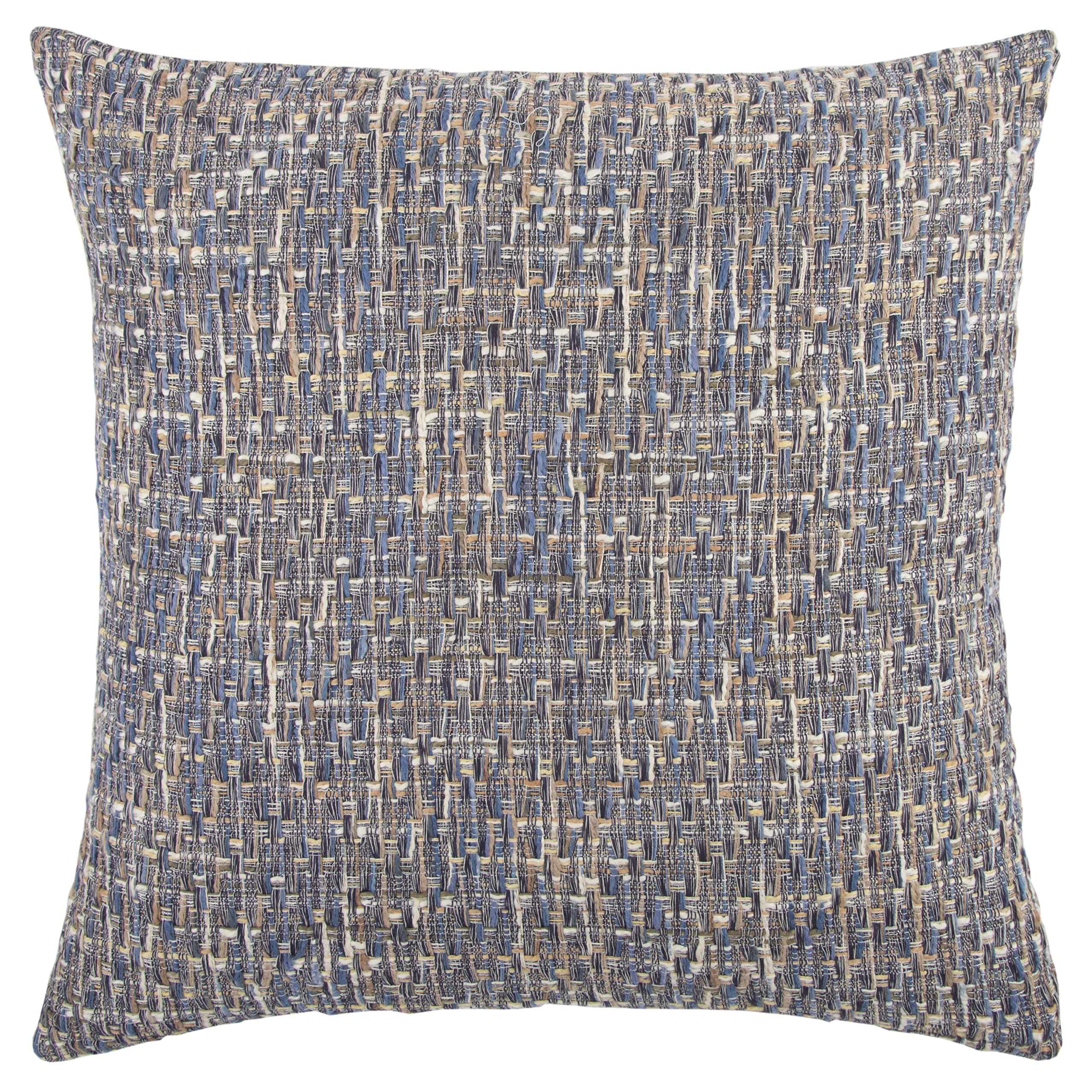 Rizzy Home | T12277 | Cover Only Decorative Pillow | 22"x22" Blue/Yellow/White