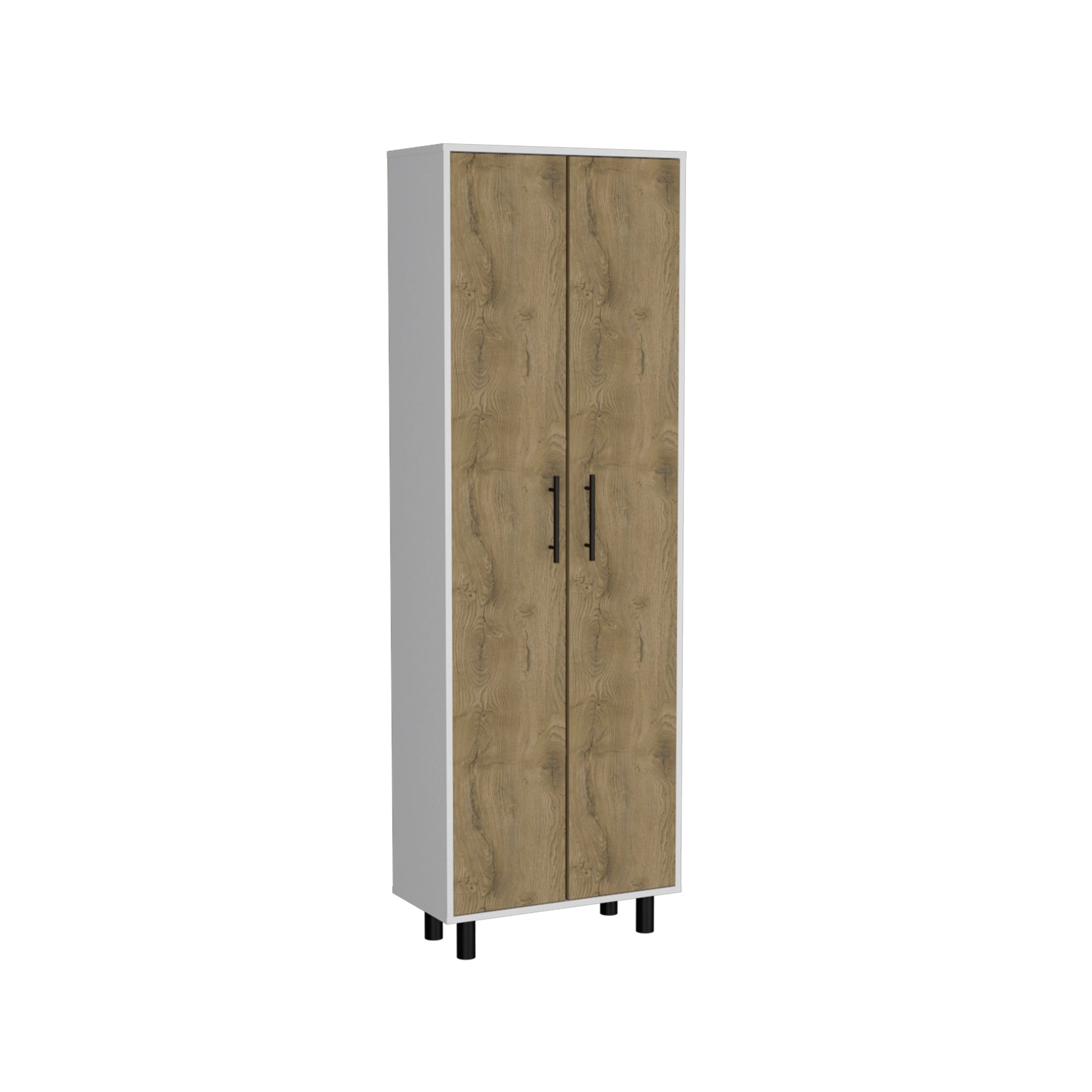Napoles Multistorage Pantry Cabinet -Kitchen- White / Macadamia