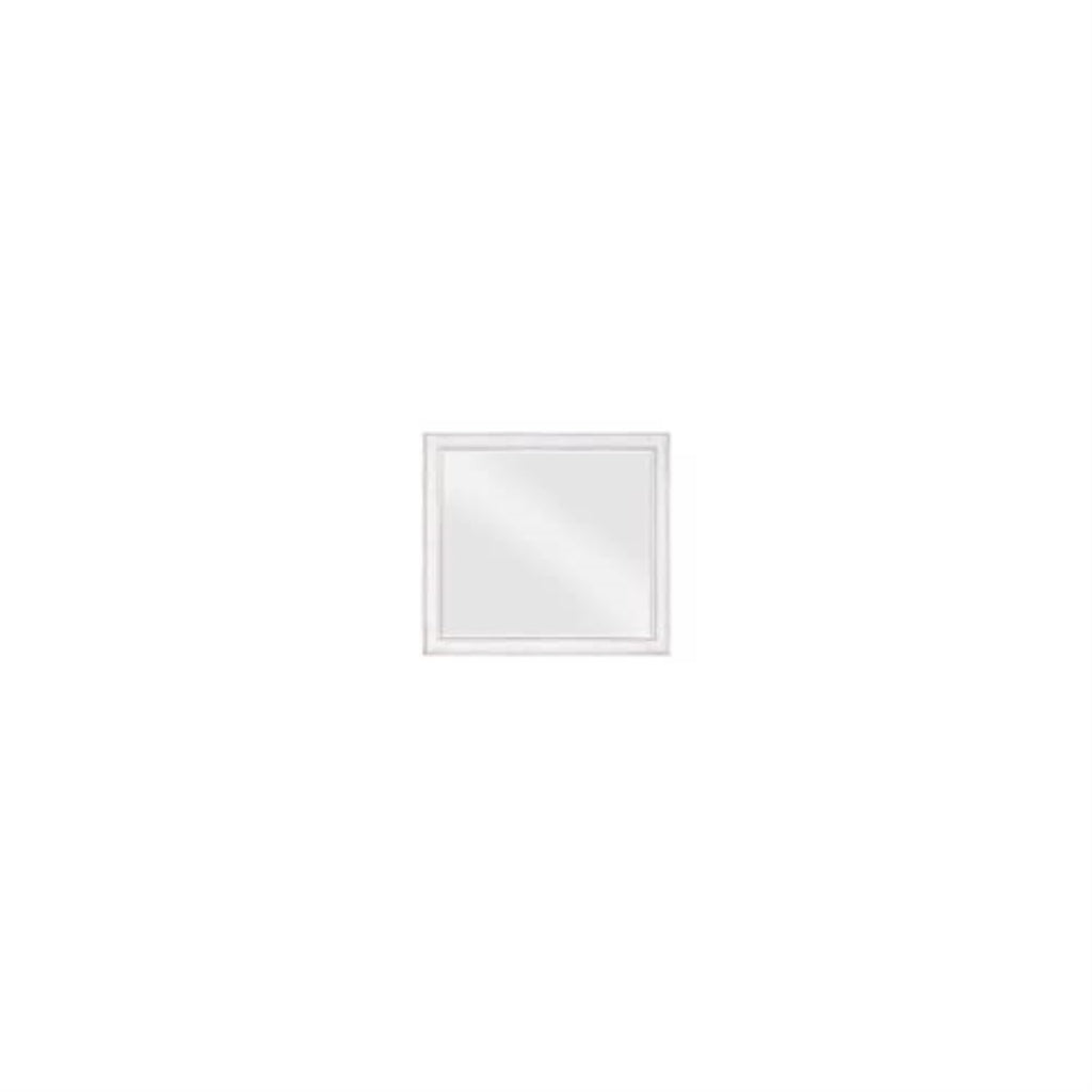 Acme Katia Mirror In Rustic Gray And White