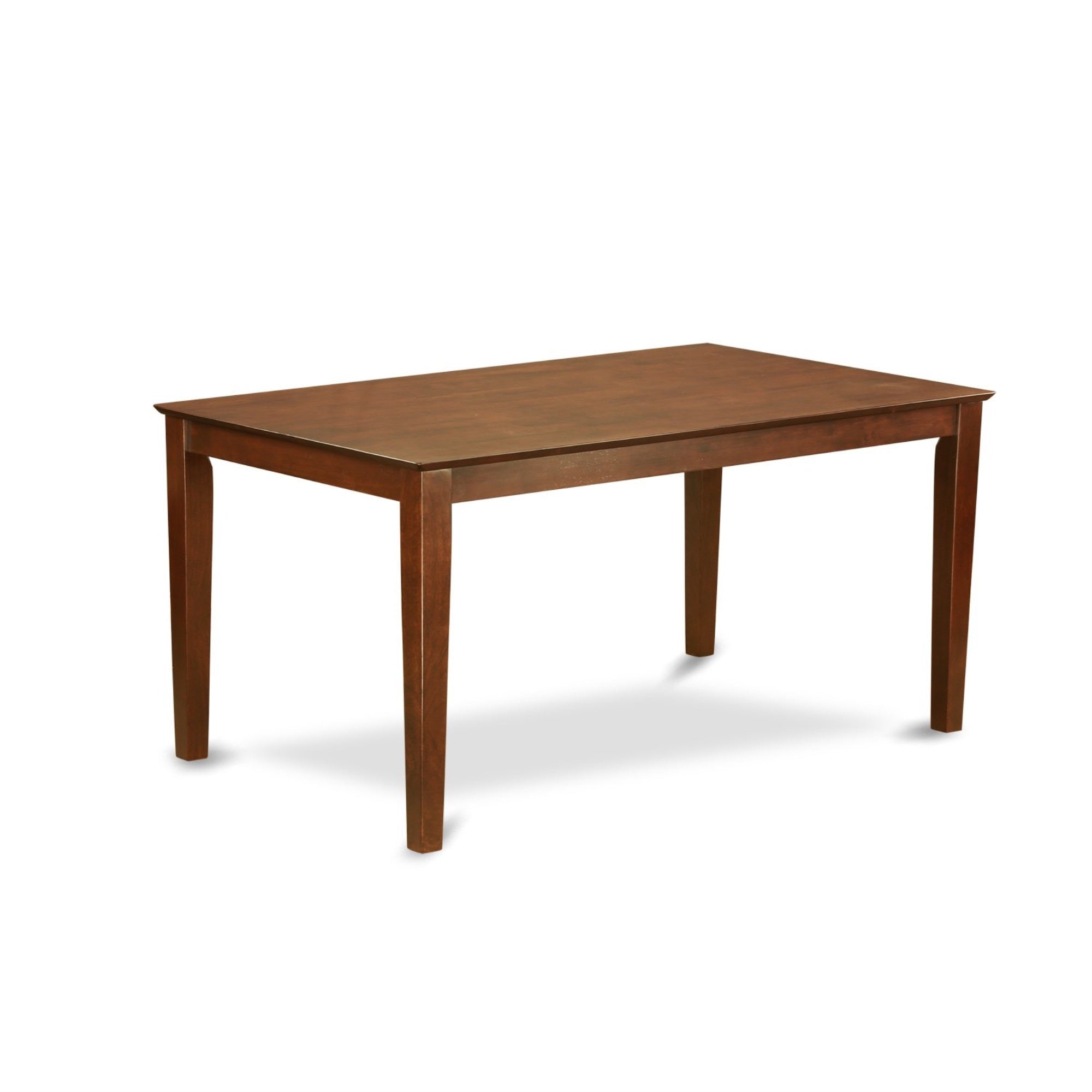East West Furniture CADU5C-MAH-LC Capri 5 Piece Room Furniture Set Includes a Rectangle Kitchen Table and 2 Faux Leather Dining Chairs with 2 Benches, 36x60 Inch, Mahogany