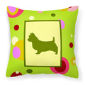 'Caroline'S Treasures Ck1009Pw1414 Australian Terrier Decorative Canvas Fabric Pillow, Large, Multicolor'
