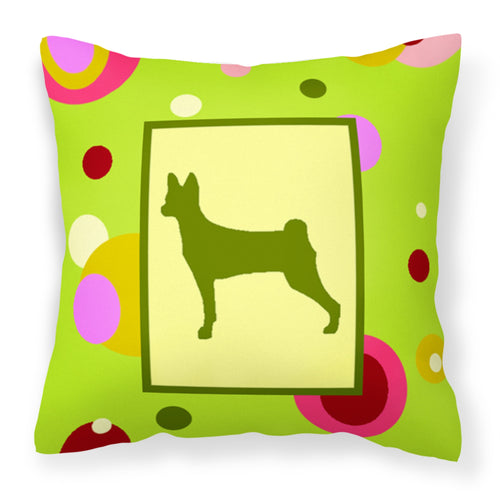 'Caroline'S Treasures Ck1010Pw1414 Basenji Decorative Canvas Fabric Pillow, Large, Multicolor'