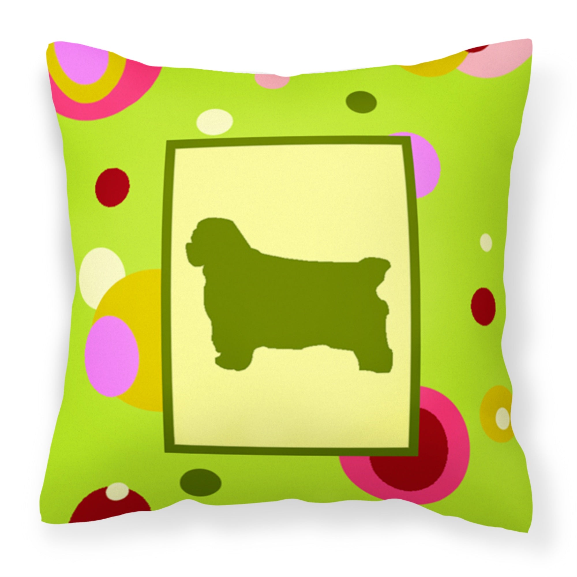 'Caroline'S Treasures Ck1021Pw1414 Clumber Spaniel Decorative Canvas Fabric Pillow, Large, Multicolor'