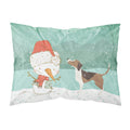 Caroline'S Treasures Snowman Beagle Christmas Fabric Standard Pillowcase