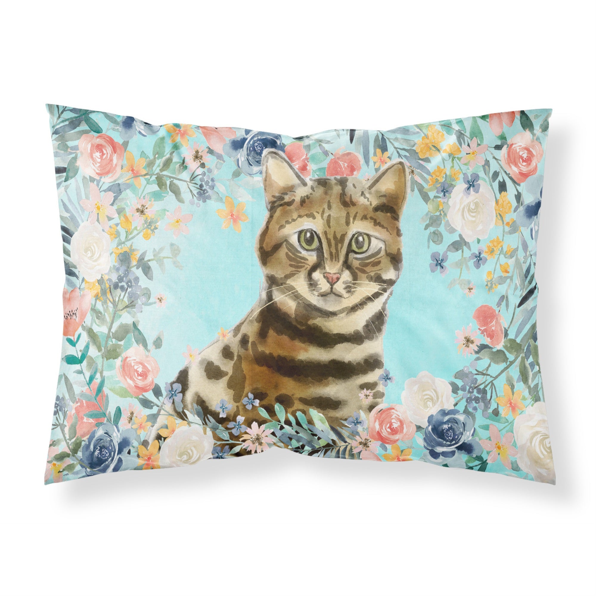 'Caroline'S Treasures Bengal Spring Flowers Fabric Standard Pillowcases, Multicolor'