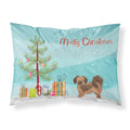'Caroline'S Treasures Tibetan Spaniel Christmas Tree Fabric Standard Pillowcases, Multicolor'