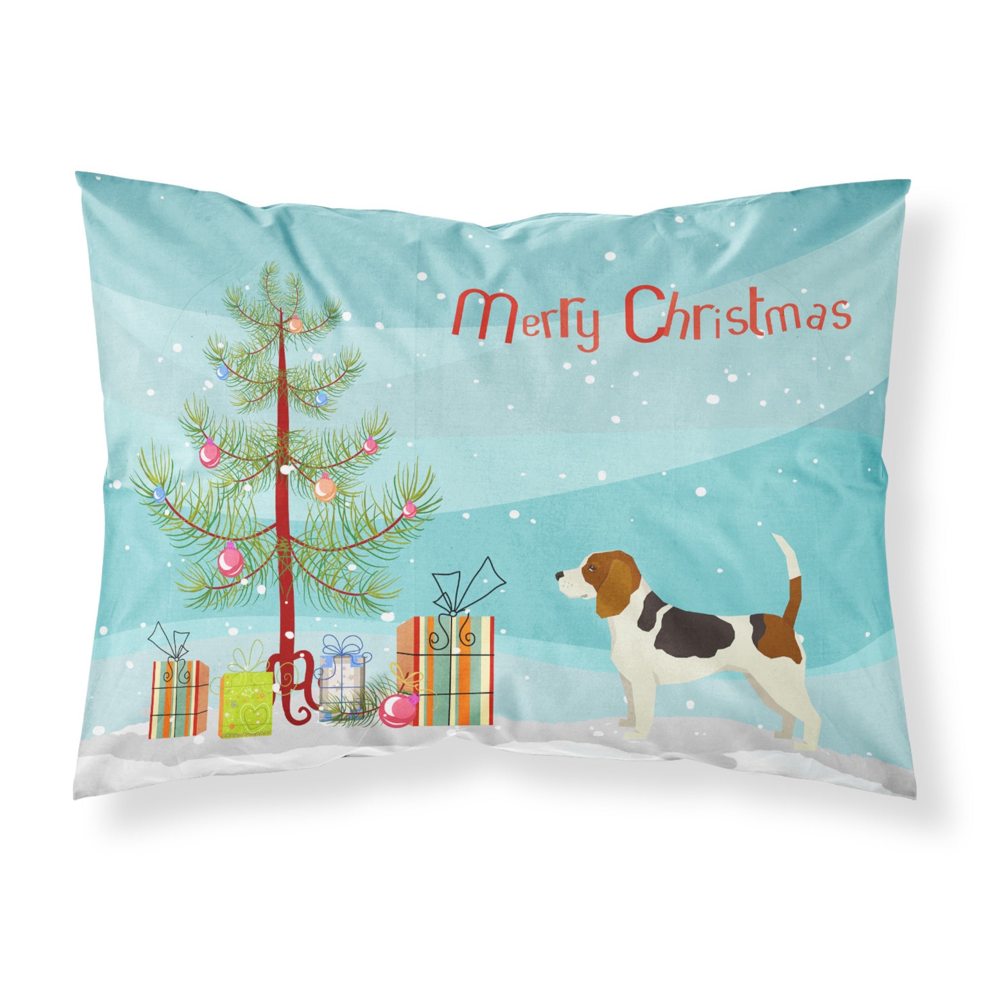 'Caroline'S Treasures Beagle Christmas Tree Fabric Standard Pillowcases, Multicolor'