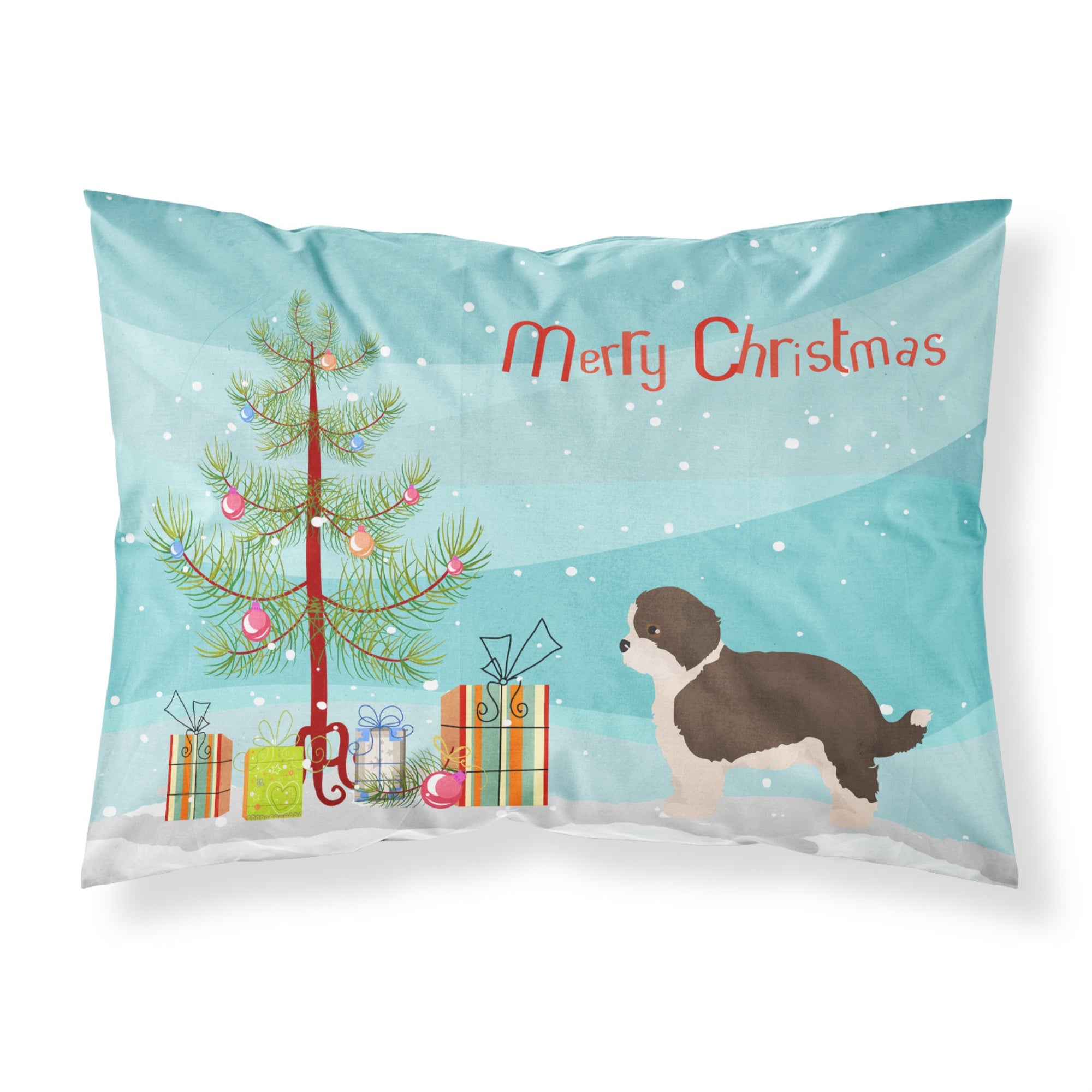 'Caroline'S Treasures Havapoo #1 Christmas Tree Fabric Standard Pillowcases, Multicolor'