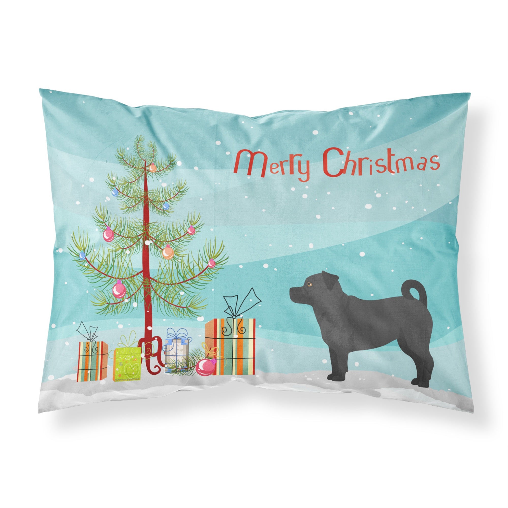 'Caroline'S Treasures Balck Jug Christmas Tree Fabric Standard Pillowcases, Multicolor'