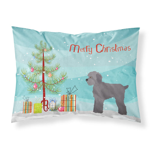'Caroline'S Treasures Grey Schnoodle Christmas Tree Fabric Standard Pillowcases, Multicolor'