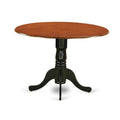DLT-BCH-TP Round Table with 29 Drop Leaves in Saddle Brown