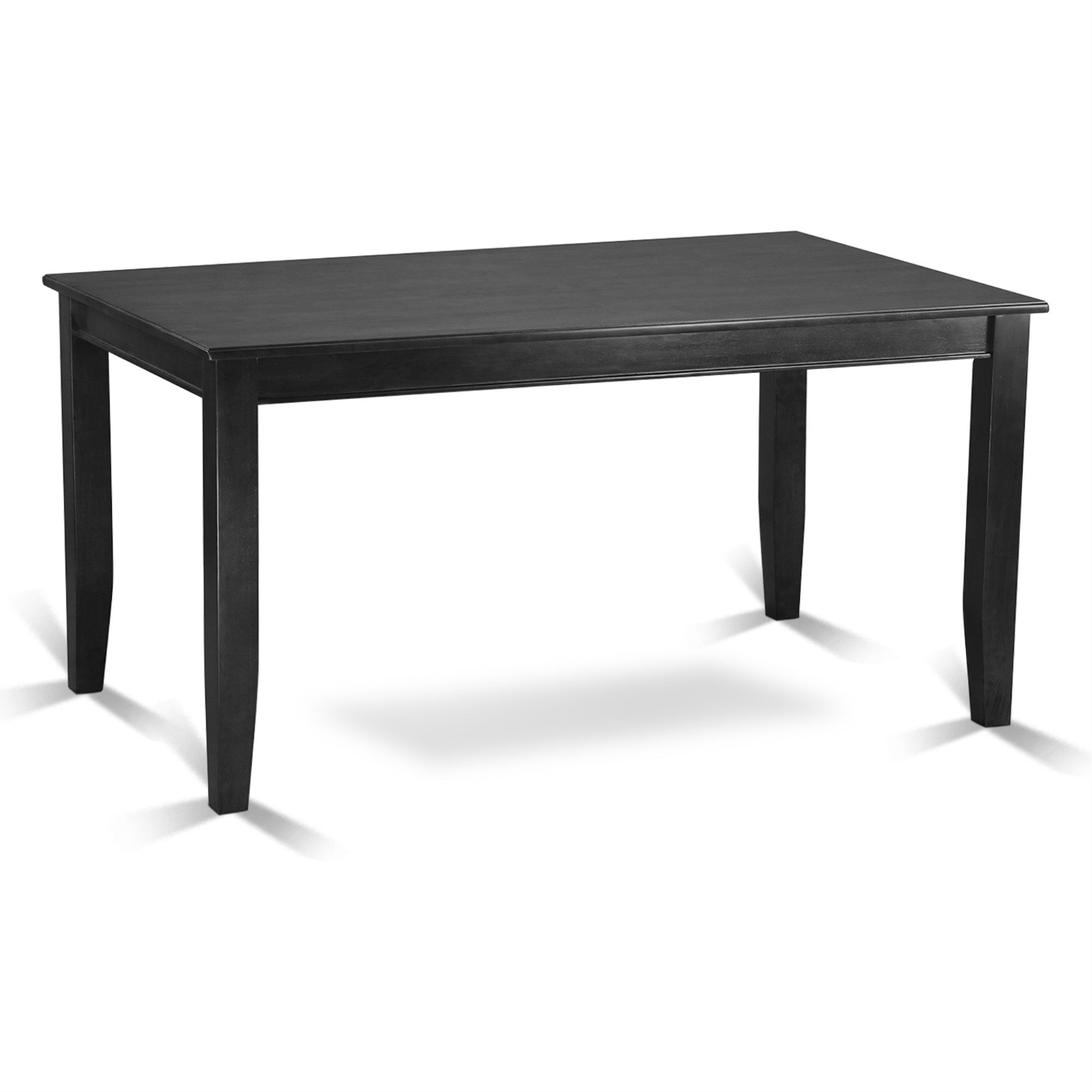 DULE6-BLK-LC 6 Pc Kitchen Table with bench-Dining Table and 4 Kitchen Chairs and Bench