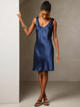 [Dark Blue] SilkSilky  Sleeveless Dress 007