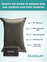 [Dark Gray] SilkSilky  30Momme Pillowcase 003