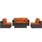 Modway Lily Tufted Faux Leather Upholstered Full Headboard in Black