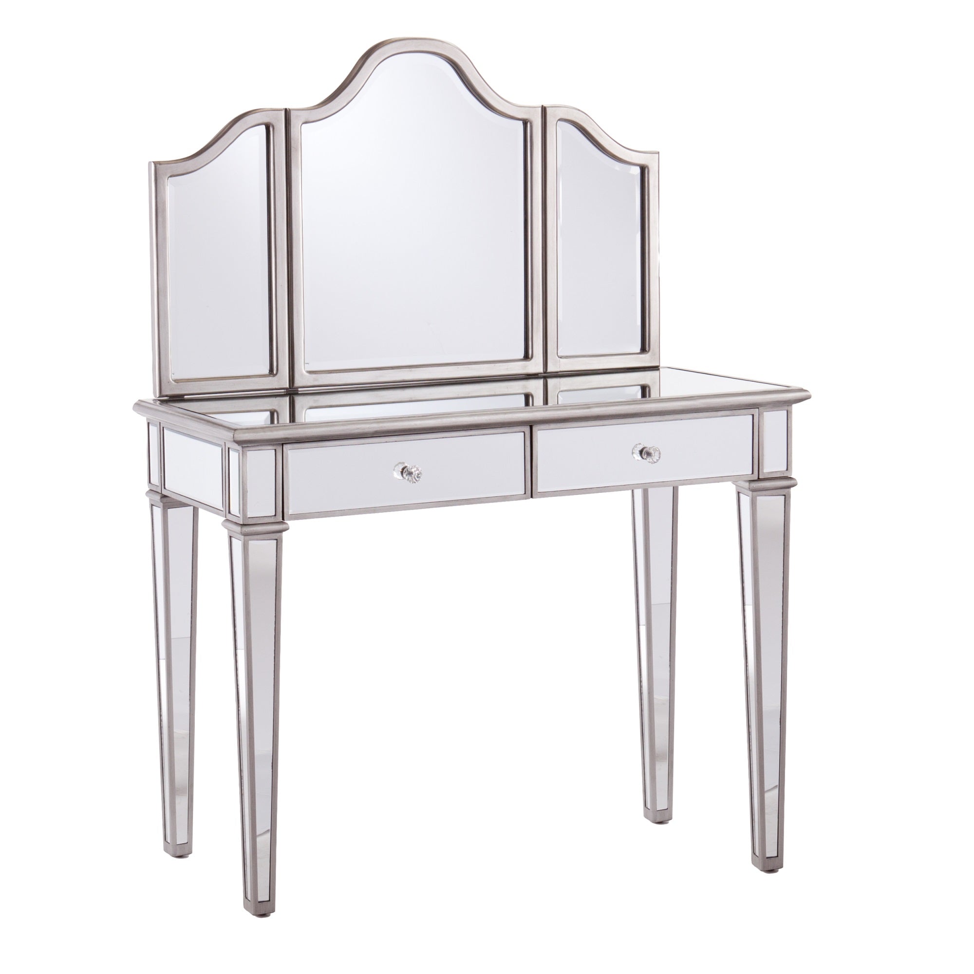 Kalla Mirrored Vanity Set with Storage - 2pc