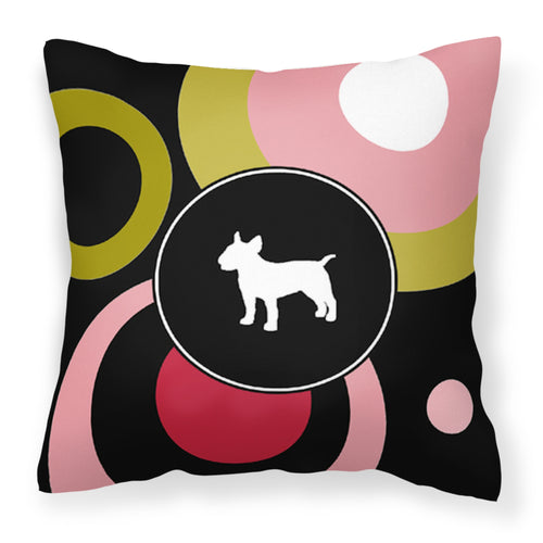 'Caroline'S Treasures Kj1018Pw1414 Bull Terrier Decorative Canvas Fabric Pillow, Large, Multicolor'