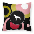 'Caroline'S Treasures Kj1077Pw1414 Doberman Decorative Canvas Fabric Pillow, Large, Multicolor'