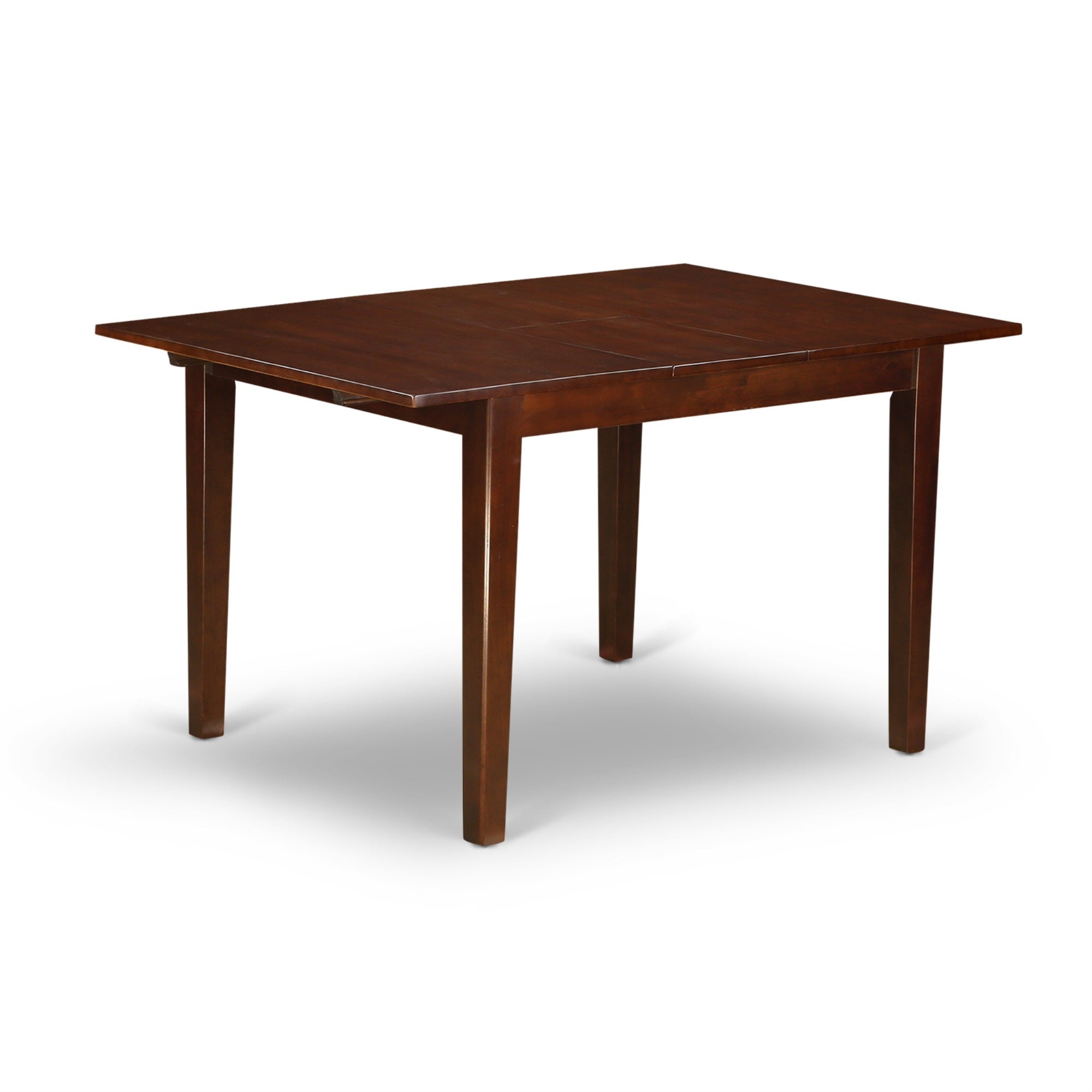 East West Furniture MLCA5C-MAH-LC 5 Piece Dining Table Set Includes a Rectangle Wooden Table with Butterfly Leaf and 2 Faux Leather Dining Chairs with 2 Benches, 36x54 Inch, Mahogany