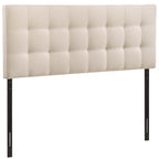 Modway Lily Tufted Linen Fabric Upholstered Full Headboard in Ivory