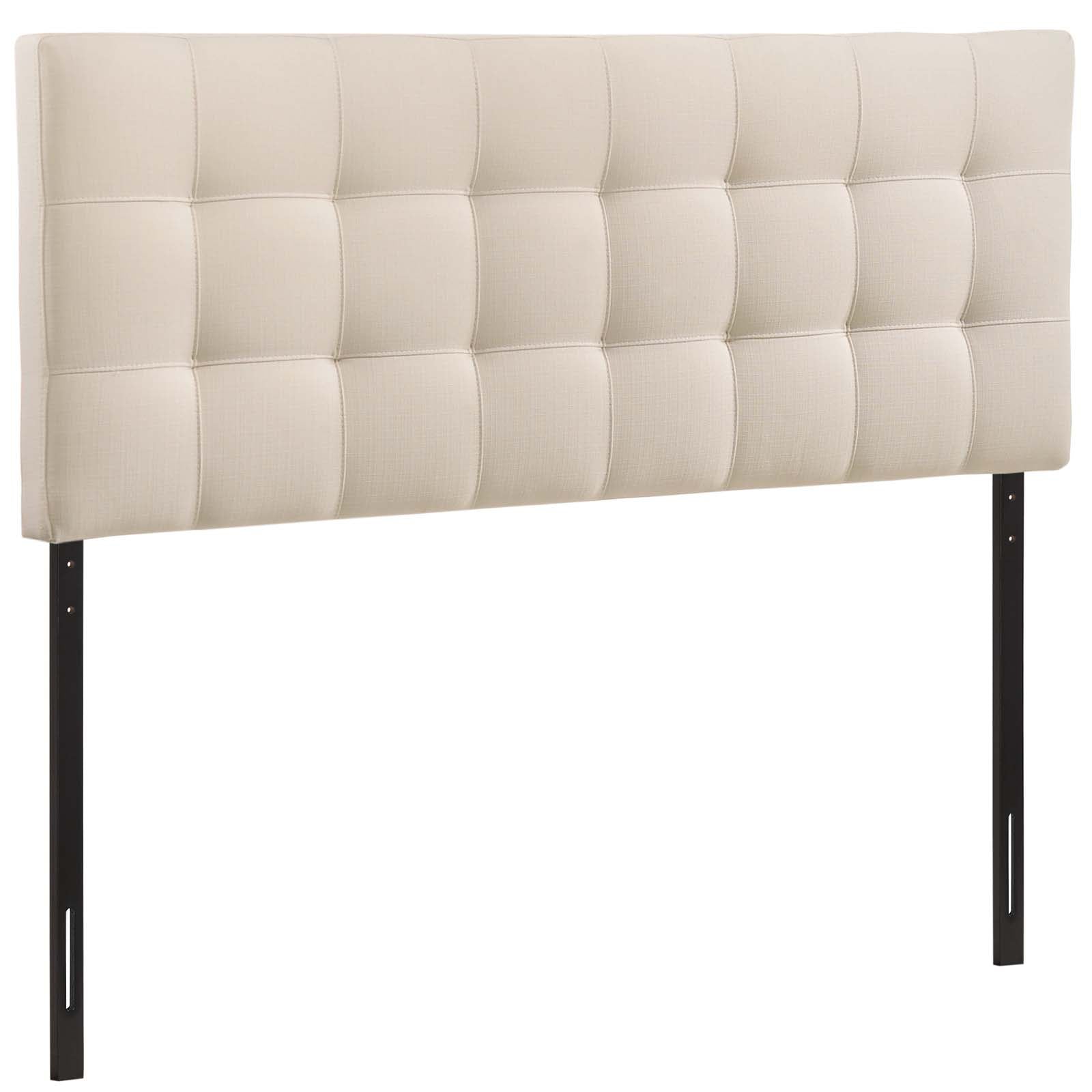Modway Lily Tufted Linen Fabric Upholstered Full Headboard in Ivory