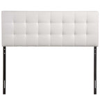 Modway Lily Full Tufted Faux Leather Headboard in White - Stylish Upholstered Design for Modern Bedrooms