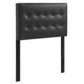 Ergode Emily Button Tufted Faux Leather Upholstered Twin Headboard - Sophisticated and Elegant Bedroom Dcor - Durable Constructi