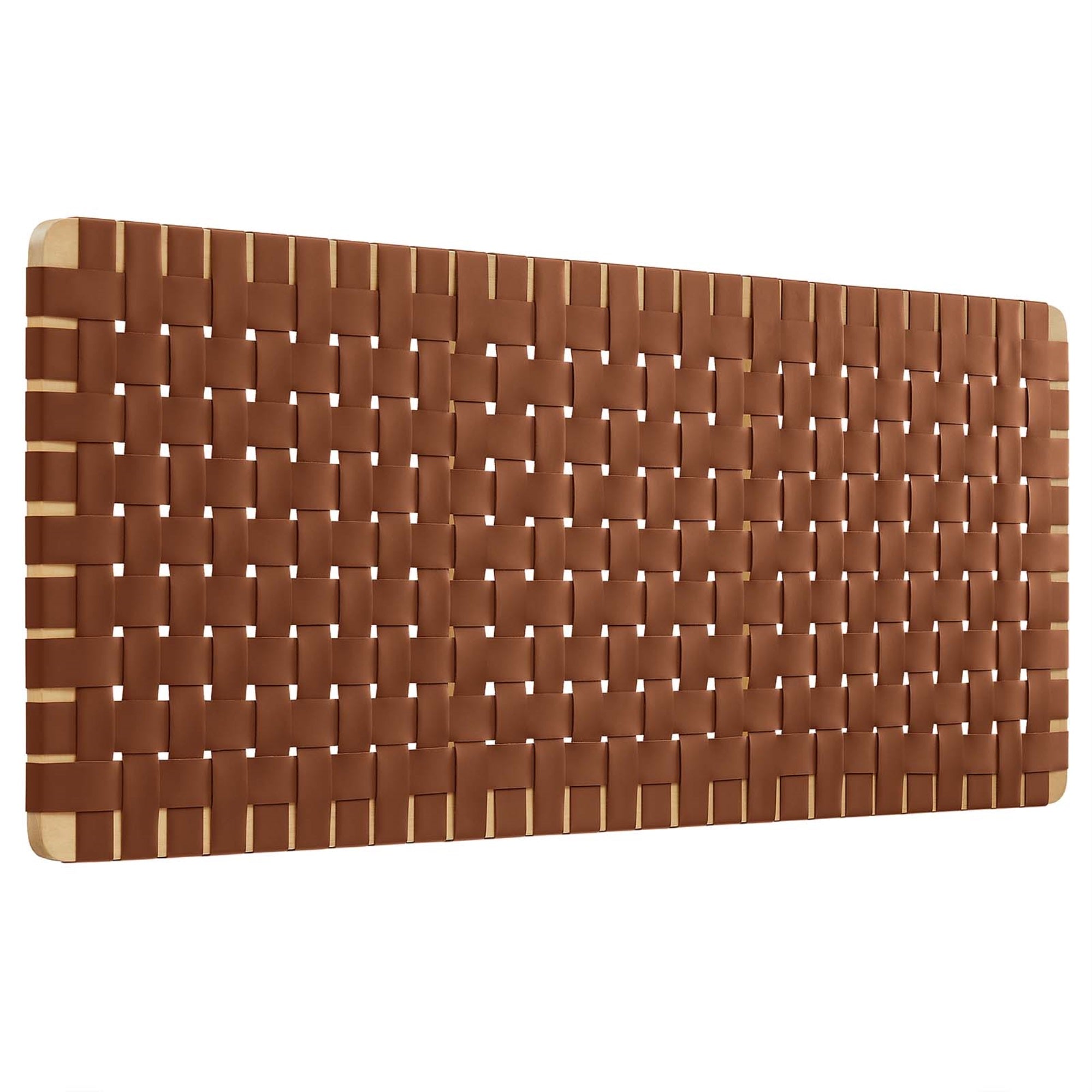 Sparta Weave Wall-Mount Queen Vegan Leather Headboard