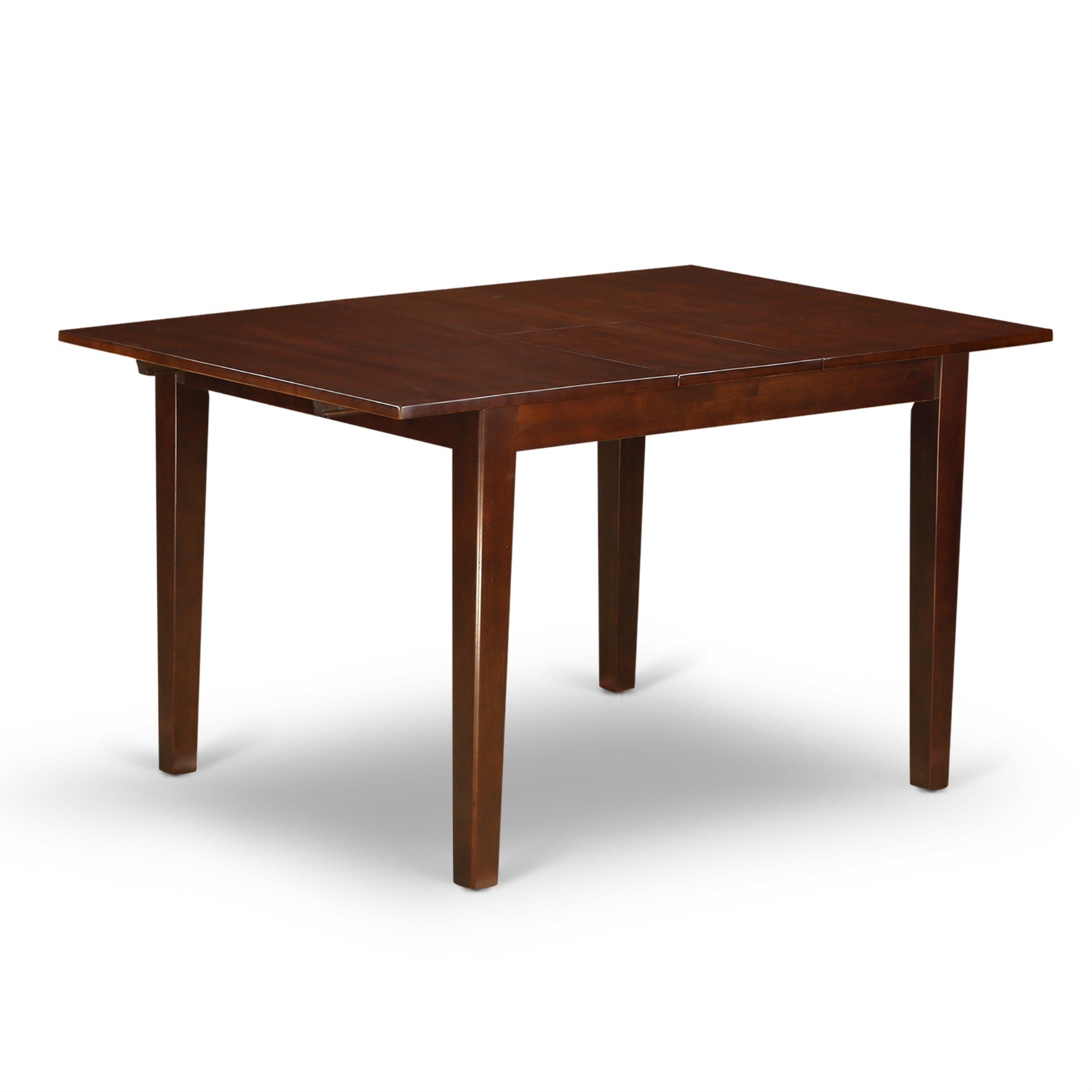 East West Furniture NOCA5C-MAH-W 5 Piece Dinette Set for 4 Includes a Rectangle Dining Table with Butterfly Leaf and 2 Dining Room Chairs with 2 Benches, 32x54 Inch, Mahogany