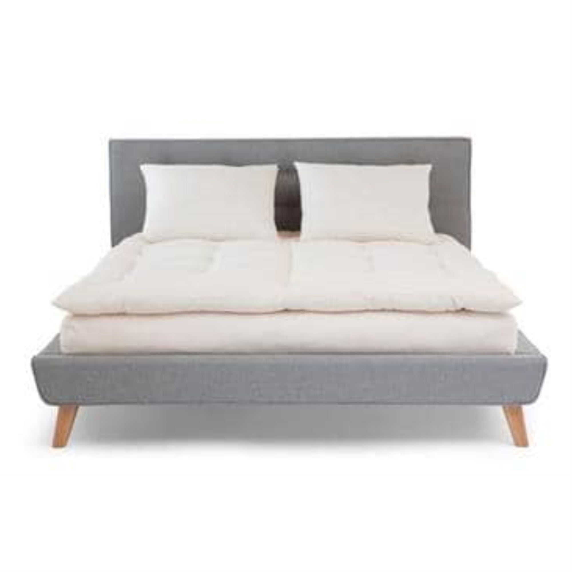 Organic Cotton Double Topper  In 100% Organic Twill Fabric Case