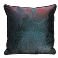 Plutus Bleu Velour Blue, Green, Red Luxury Throw Pillow Double Sided  20' X 20'