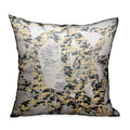 Plutus Craven Dust Gold, Gray Abstract Luxury Throw Pillow Double Sided  24' X 24'