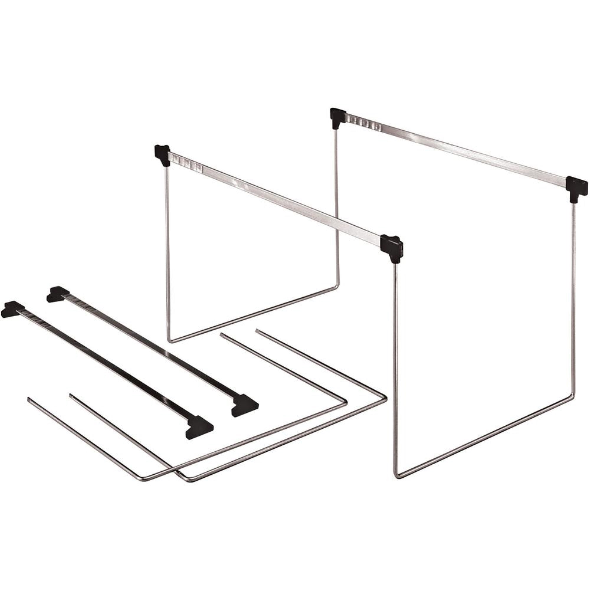 Pendaflex Actionframe Drawer File Frames - Letter - 14-18 Long - Steel - Stainless Steel - 2 / Box