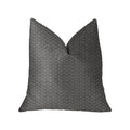 Plutus Cleopatra Blue And Gold Luxury Throw Pillow - Double Sided  24' X 24'