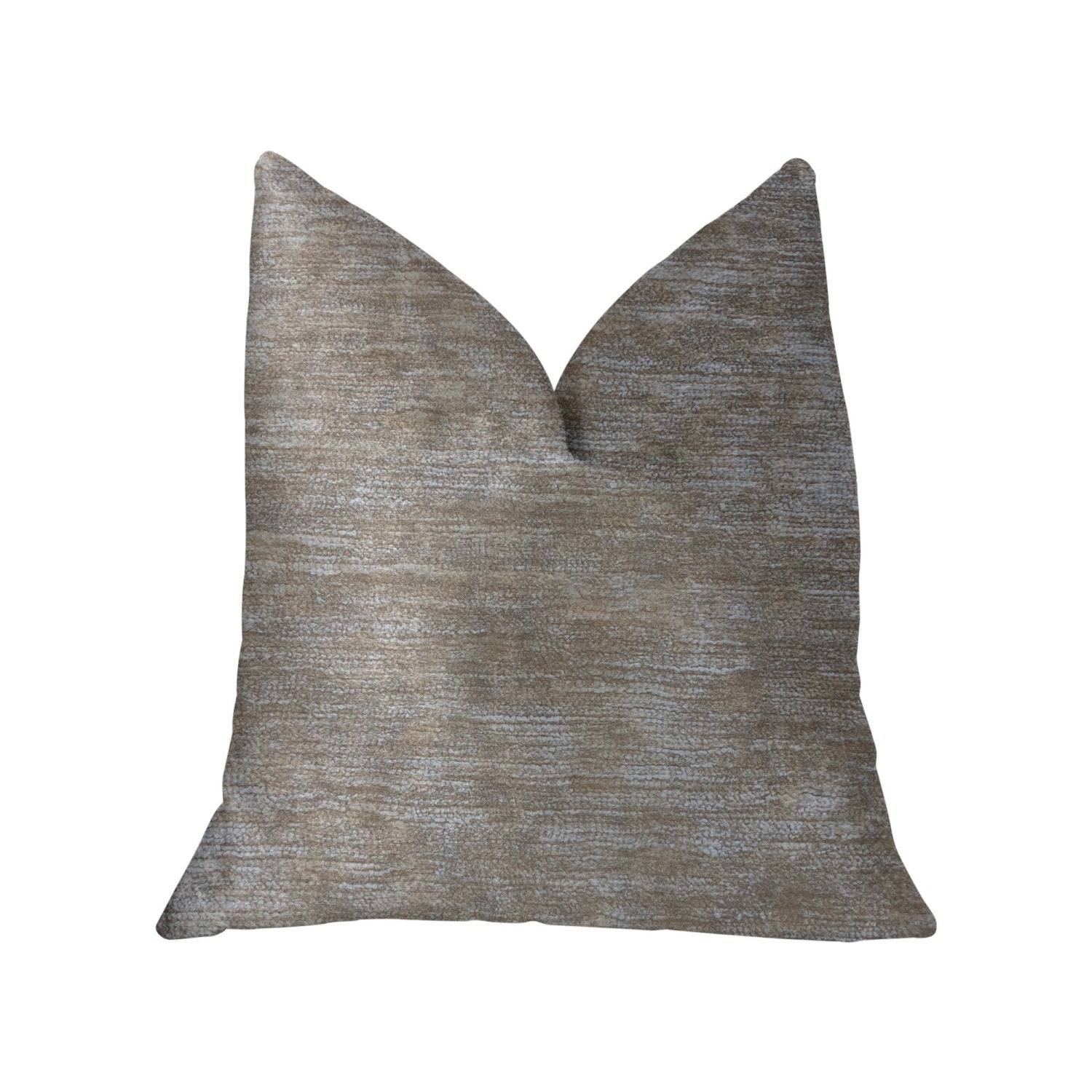 Plutus Bella Isabella Brown And Beige Luxury Throw Pillow - Double Sided  12' X 20'
